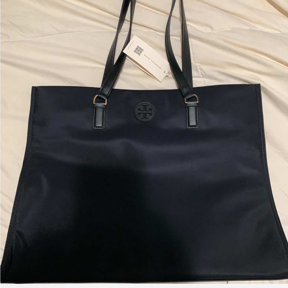 Tory Burch Navy Blue Tote Bag